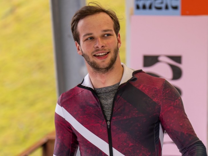 Skeletonists Indriksons ieņem 12.vietu Pasaules kausa posmā Siguldā