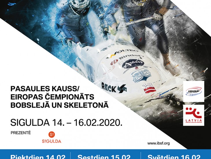 Pasaules kauss un Eiropas čempionāts Siguldā jau 14.februārī